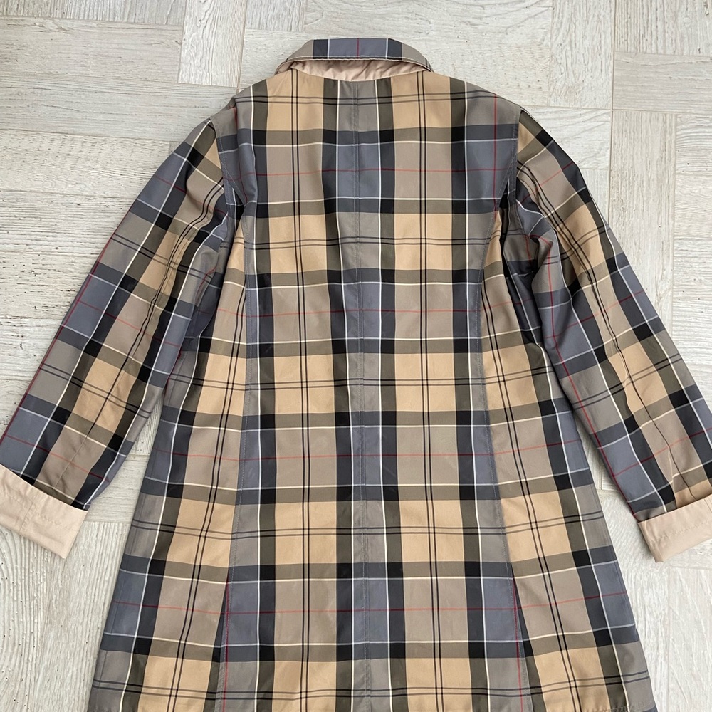 BARBOUR PLAID, NYLON RAIN COAT - Picture 2 of 2